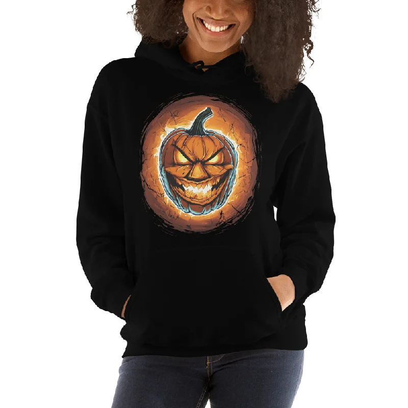 Halloween Fire Pumpkin Jack O Lantern Season Pullover Hoodie Sweatshirt