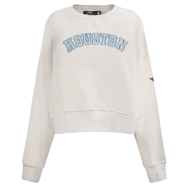 SUDADERA DE CUELLO REDONDO MLB HOUSTON ASTROS VARSITY BLUES PARA MUJER