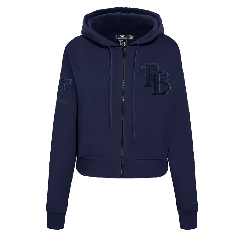 SUDADERA CON CIERRE MLB TAMPA BAY RAYS TRIPLE TONAL PARA MUJER