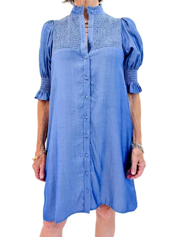 Aubrey Dress In Chambray