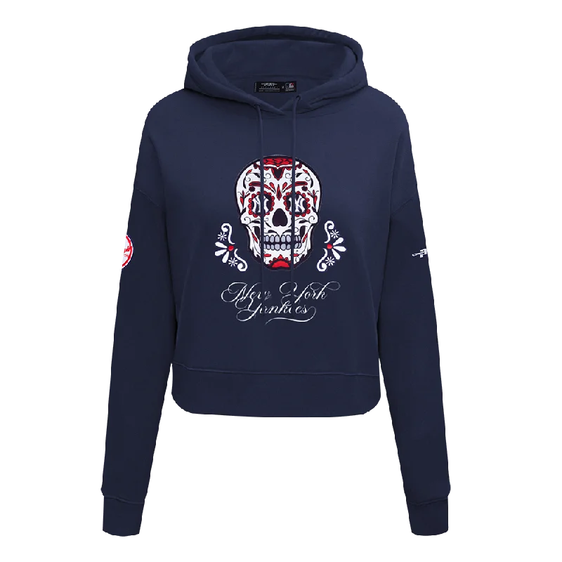 SUDADERA CON GORRO MLB NEW YORK YANKEES SUGAR SKULL PARA MUJER