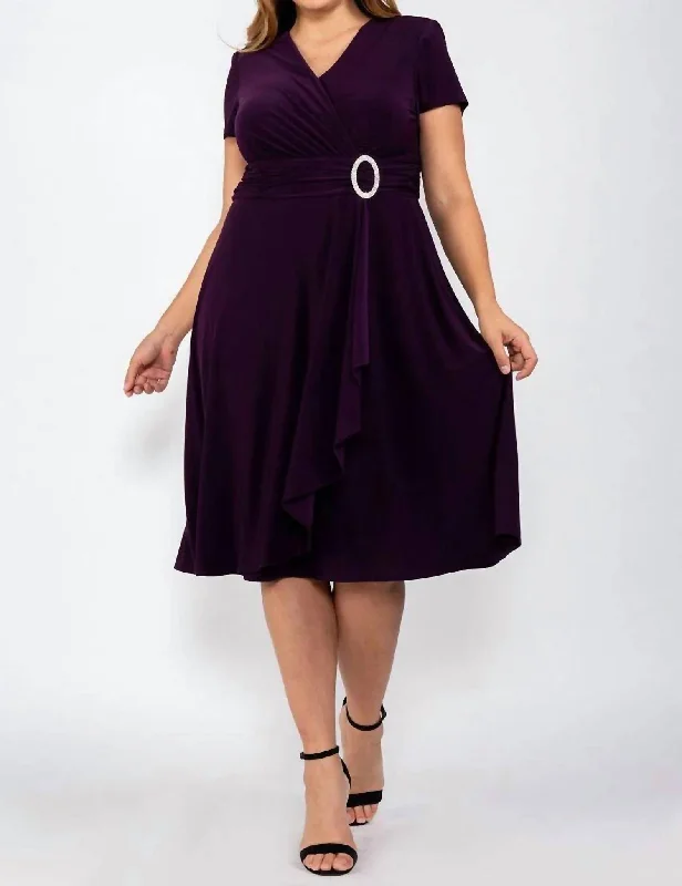 Short Sleeve Dress In Iris